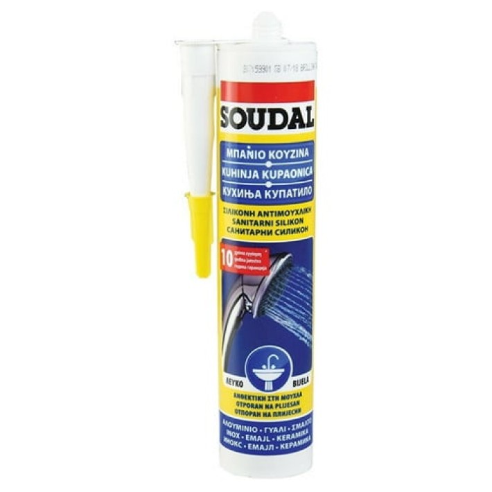 Σιλικόνη Αντιμουχλική Λευκή SOUDAL 280ml