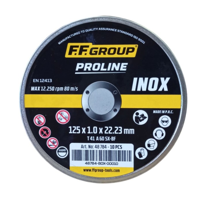 Δίσκος Κοπής INOX PROLINE 125x1mm 10τεμ. F.F.GROUP