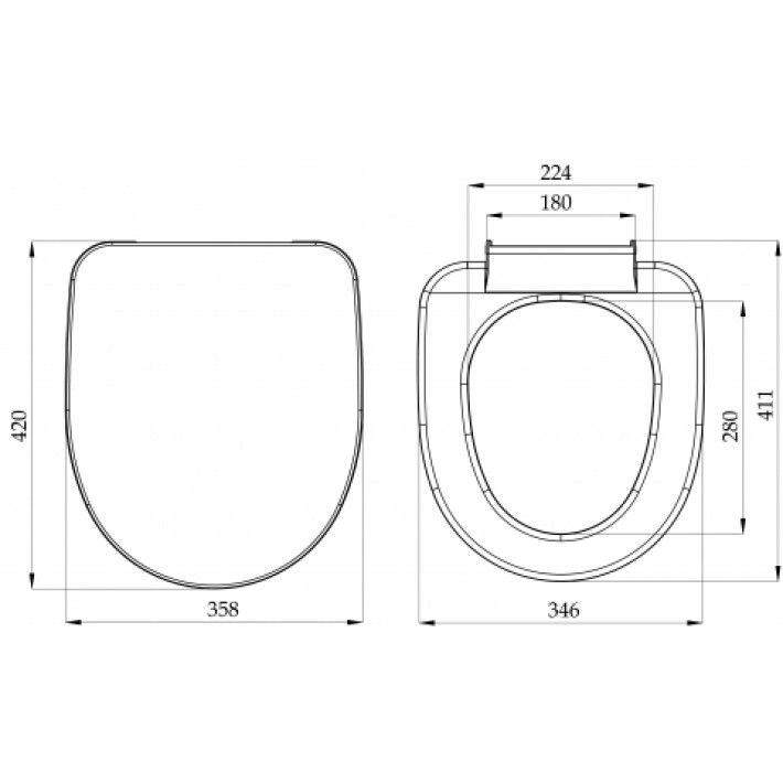 Κάλυμμα Λεκάνης IRIS SOFT CLOSE Λευκό