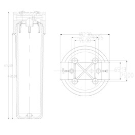 Φίλτρο Νερού BIG BLUE 20" Μονό Μπλε 1" FORTIS